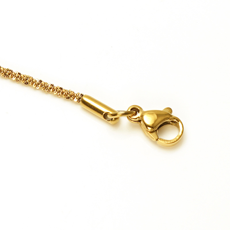 Europa, América, Francia, nuevo estilo ondulado chapa de acero chapada de oro de acero inoxidable moda de extensión de cadena de cola de tobillas de mujer