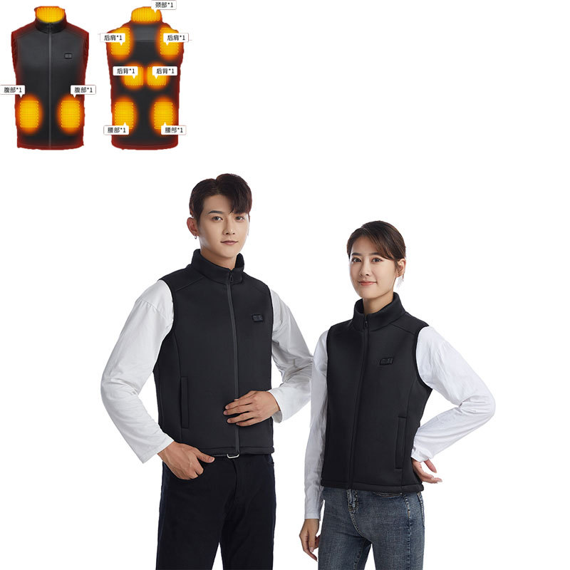 Chaleco de pareja de calefacción inteligente transfronteriza de otoño e invierno para hombres y mujeres para el mismo chaleco térmico eléctrico de temperatura constante USB al por mayor
