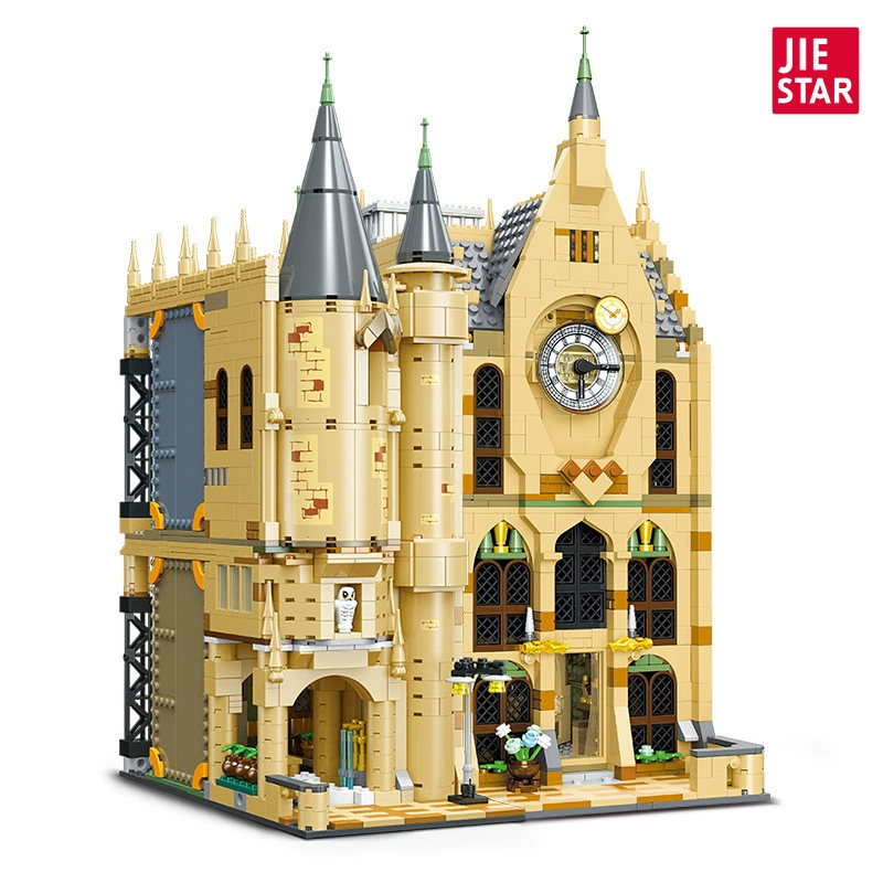 Граница JJ9004-05 Замок Замок часы модель Hogwa castle конструктор детские мелко-детальные игрушки