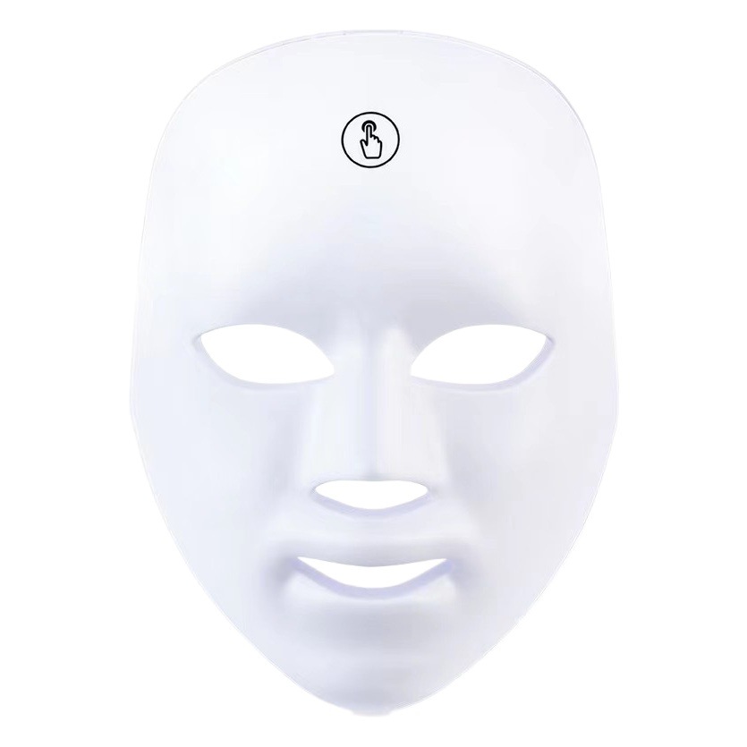 Máscara de belleza de rejuvenecimiento de fotones de silicona con gran fila de luces de venta caliente transfronteriza, dispositivo de máscara antiarrugas y acné LED infrarrojo para el hogar