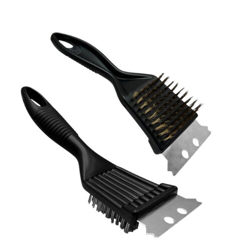 BBQ Grill Mesh Stainless Steel BBQ Cleaning Brush Grill Tool Outdoor Camping Household Portable Cleaning