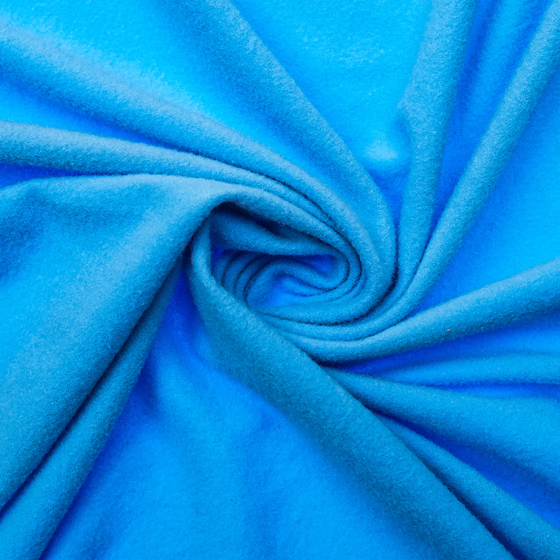 Tela de abrigo elástica 180g poliamonio calentamiento ropa interior camiseta de base doble cara tela de lana abrasiva ligera calentamiento