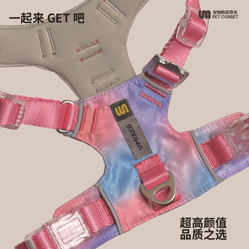 UNMIXED Urban Explorer Gradient Waterproof Cat and Dog Chain Outdoor Dog Traction Teddy Corgi Dog Leash UM