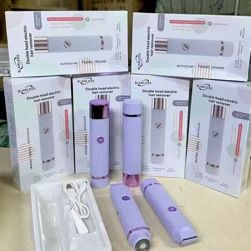 New cross-border women's electric double-head shaver for armpit, leg hair, and private areas, multifunctional hair removal device wholesale