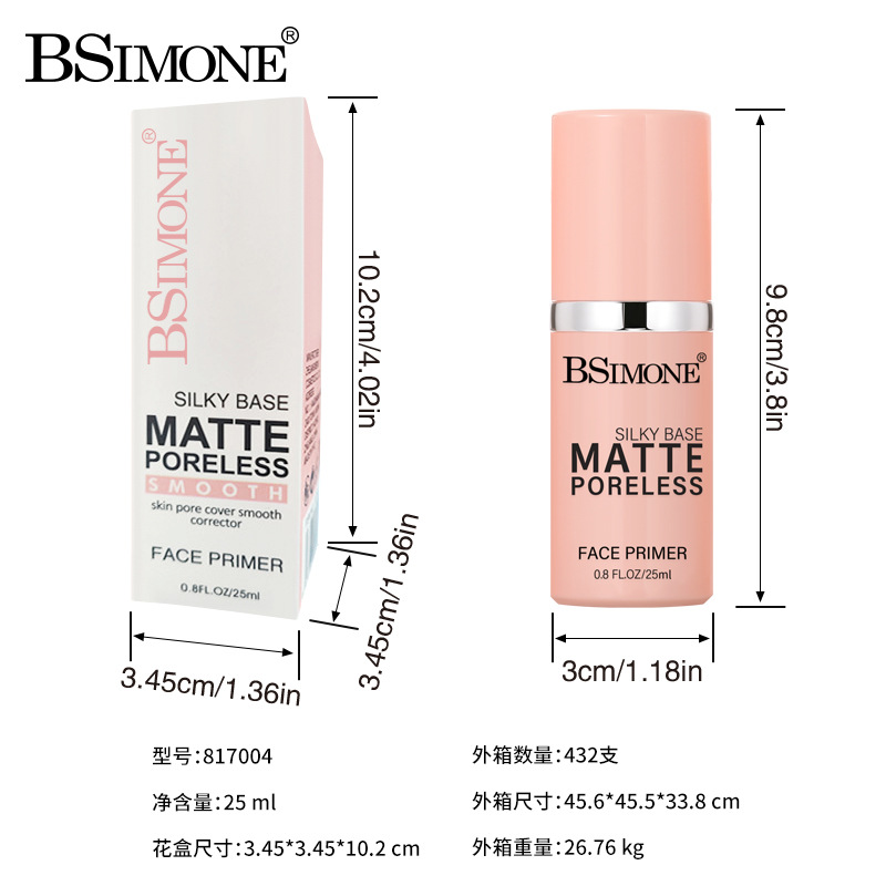 Base de maquillaje mate aislante, prebase de maquillaje de larga duración que no se elimina, corrector 3 en 1 que ilumina el tono de piel, BB cream impermeable al por mayor