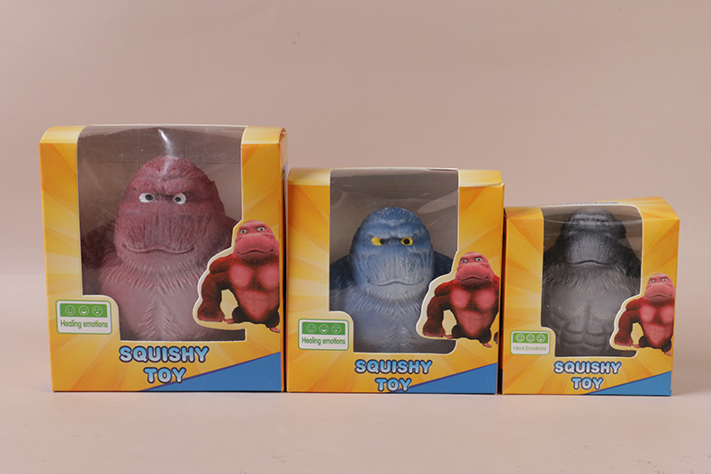 60g Weight Fidget Toys, squishy toy Toys Type TPR Material Orangutan Pattern Cartoon Style, Basic Style Total Huang Decompression Gorilla Toy Big Mouth Donkey Decompression Squeezing Toy Sand Carving Vent Artifact Bobo Chicken Internet-Famous Toys 12