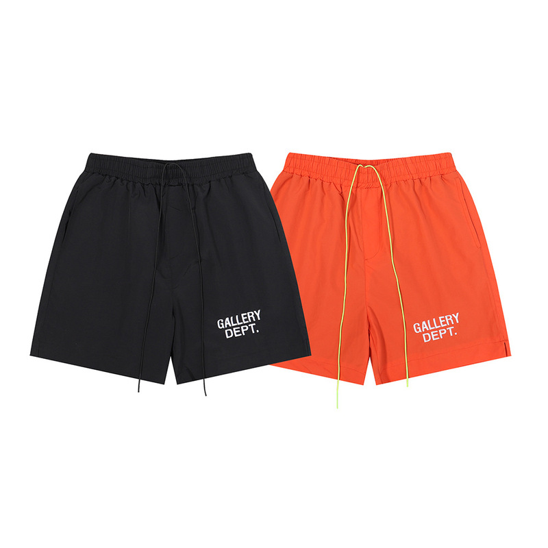 Summer High Street Vintage Trendy Brand Los Angeles gallery dept Letter Embroidered Stretch Drawstring Grid Shorts Summer High Street Vintage Trendy Brand Los Angeles gallery dept Letter Embroidered Stretch Drawstring Grid Shorts