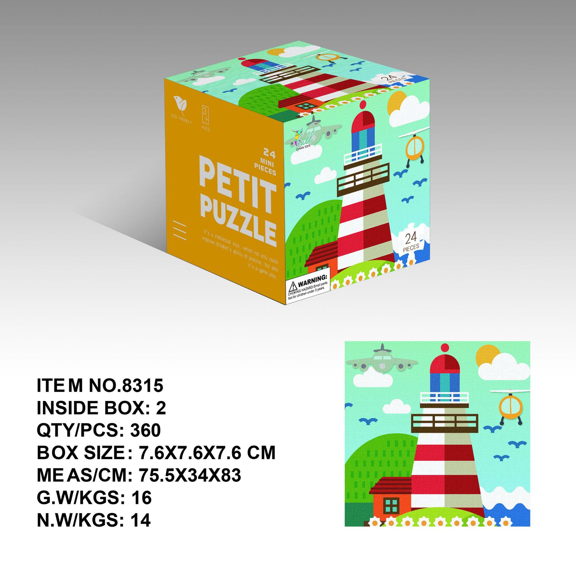 Mini 24 unidades rompecabezas de papel los niños educación temprana juguetes kindergarten regalo para 3 años embalaje inglés