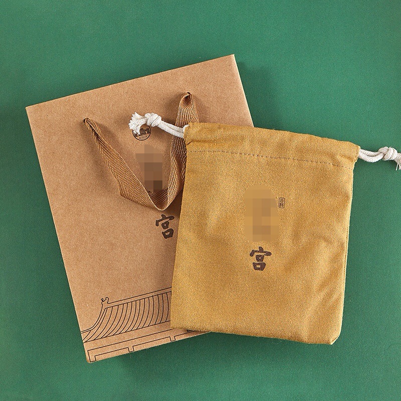 Double-layered storage bag for collectibles, paper tote bag, Beijing temple and scenic spot cultural and creative products, Yonghe Temple packaging wholesale Double-layered storage bag for collectibles, paper tote bag, Beijing temple and scenic spot cultural and creative products, Yonghe Temple packaging wholesale