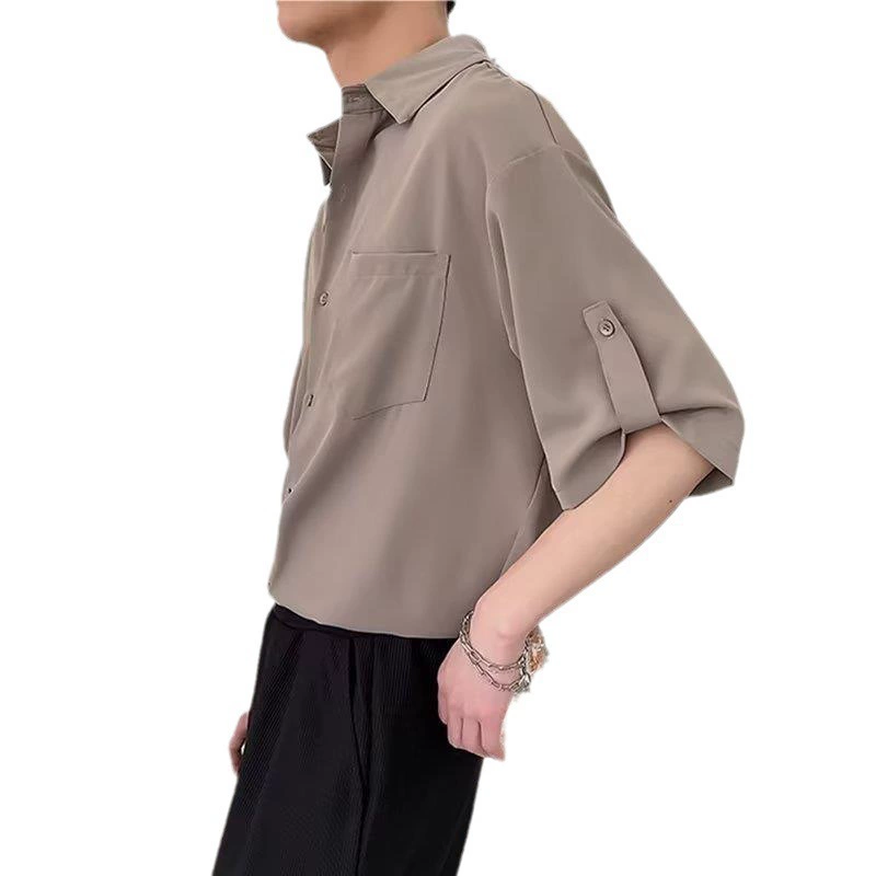 Silk universal shirt, Korean style, oversize
