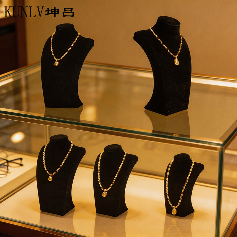 坤吕H型模特人像项链展示架套装吊坠项链首饰展示架店面饰品架