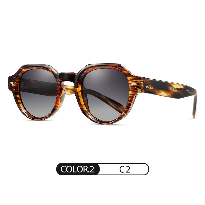 Gafas de sol de hoja al por mayor S31115 Gafas de sol de protección UV de montura redonda de moda Gafas de sol masculinas y femeninas