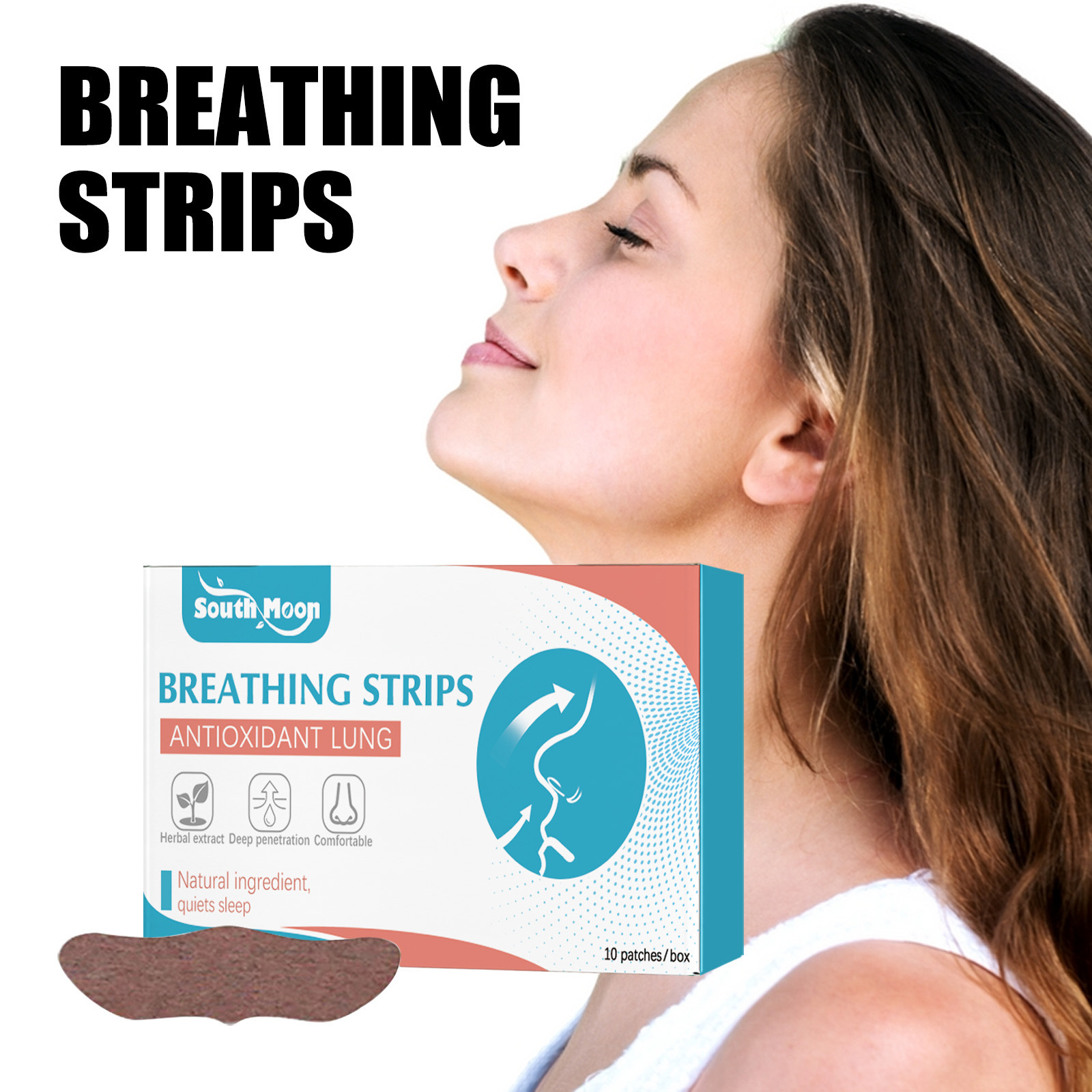 Nosni obliž South Moon Ventilation, proti smrčanju, nega spanja ponoči, proti smrčanju, nosna ventilacija in nega, nosni obliž_voghion.com