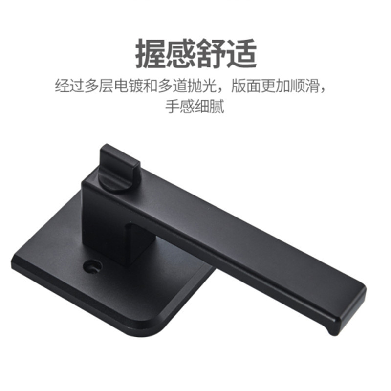 Sur de China estrecha cerradura de la puerta plana baño minimalista baño de vidrio titanio magnesio aleación de aluminio cerradura de la puerta del hogar manija de la puerta universal