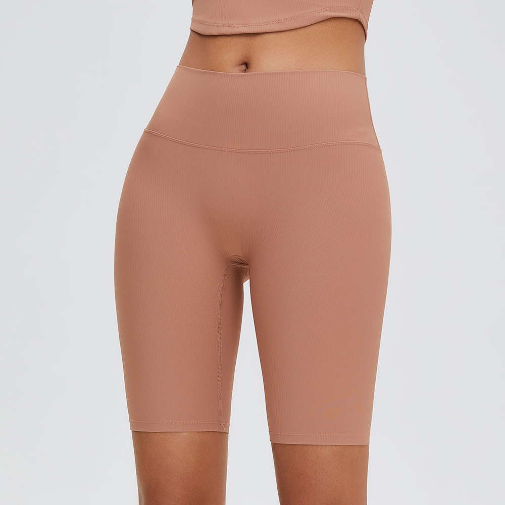 Nuevos pantalones de yoga deportivo cintura alta vientre contracción cadera que forma Pantalones deportivos sin vergüenza triángulo Área de secado rápido fitness yoga shorts