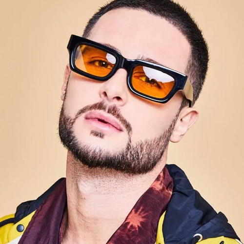 Square small frame sunglasses, fashionable sunglasses, Western and Eastern personality, thick frame, INSPopular sunglasses