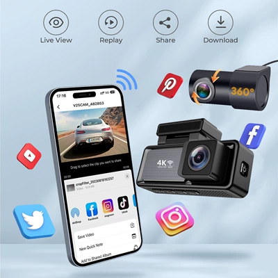 Cross-Border Hot-Selling 4K Dash Cam Driving recorder