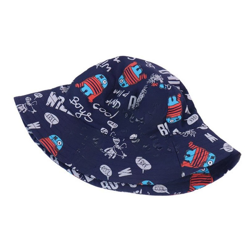 Cross-border multi-size children's printed fisherman hat spring and autumn thin cartoon animal fisherman hat baby dinosaur bucket hat