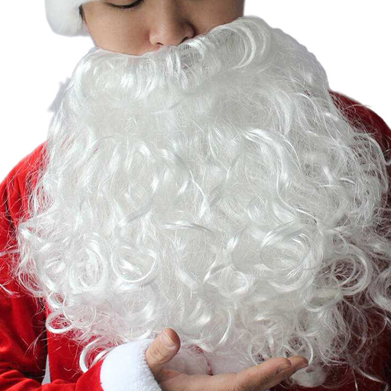 Santa Claus transfronterizo disfraz prop peluca barba Santa Claus disfraz con peluca barba falsa al por mayor