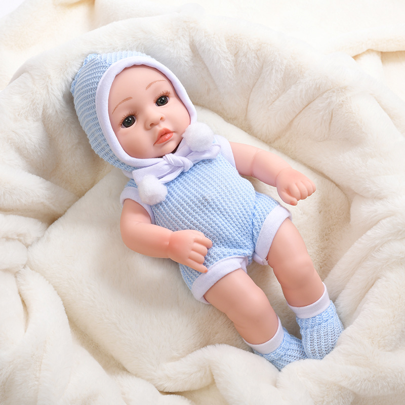 Simulación bebé renacido muñeca 30cm vinilo muñeca suave pegamento bebé dormir calmante niños jugar casa juguete