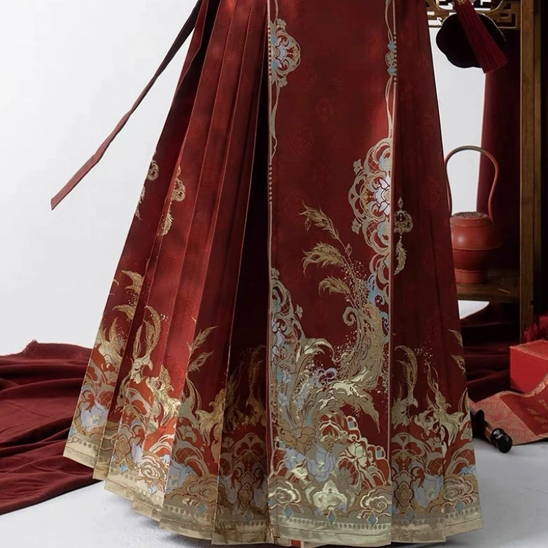 Воротник, Hanfu, вечернее платье, юбка, комплект, китайский стиль