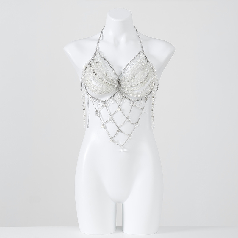 Fashionable Casual New Heavy-Duty Body Chain, Versatile and Sexy Chest Accessory, Trendy Beaded Hollow-Out Lingerie, Half-Skirt Trend Fashionable Casual New Heavy-Duty Body Chain, Versatile and Sexy Chest Accessory, Trendy Beaded Hollow-Out Lingerie, Half-Skirt Trend