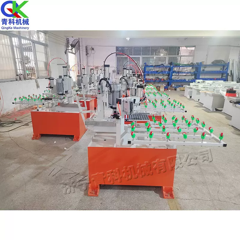 单双头岩板倒角机 台式全自动餐桌磨边设备 家用茶几玻璃处理机