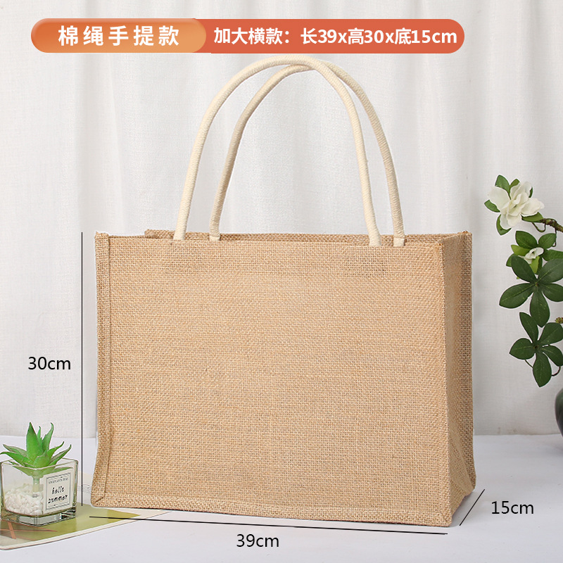Bolsa de yute en blanco en stock, bolsa de arpillera de mano, bolsa de regalo DIY pintada a mano, bolsa de yute para compras. image 32