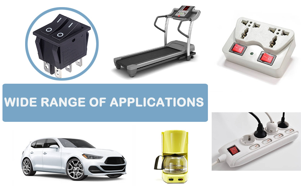 Doppel Wippschalter Kippschalter 6 Polig