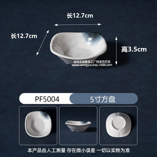 5 дюймов рельефная квадратная тарелка PF5004, Lanyu