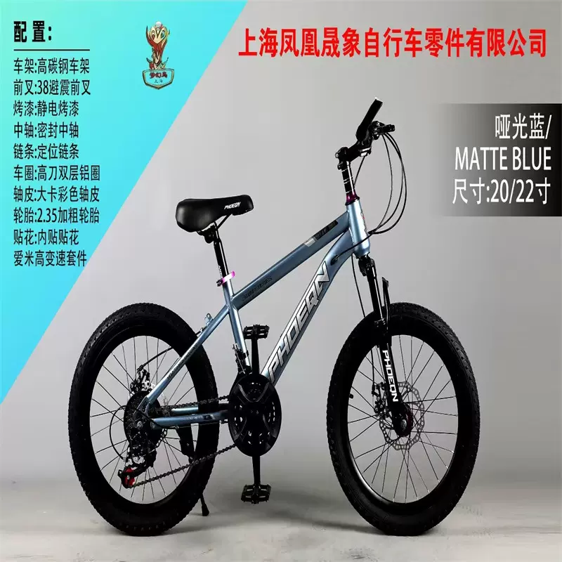 儿童山地车变速21速碟刹中大童学生车20寸22寸自行车8-12岁宝宝