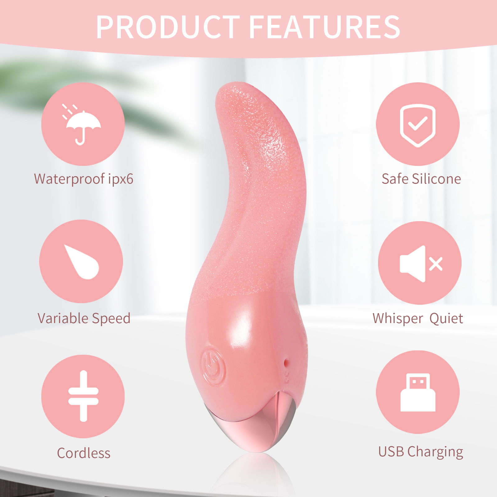 Produse pentru adulți, lins feminin, tachinări silențioase, vibrator electric încălzit, masturbator pentru limba simulată, produse sexuale_voghion.com
