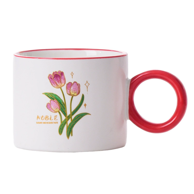 Ceramic tea cup, gift box, set, towel, Birthday gift