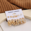 Golden earrings, set with pigtail, 2023, European style, suitable for import