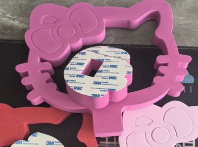 Car Decoration Coil Big Key Big KT Cat Roof Decoration Selling Cute Car Finding Artifact (Other Automotive Exterior Supplies) - rose-red
