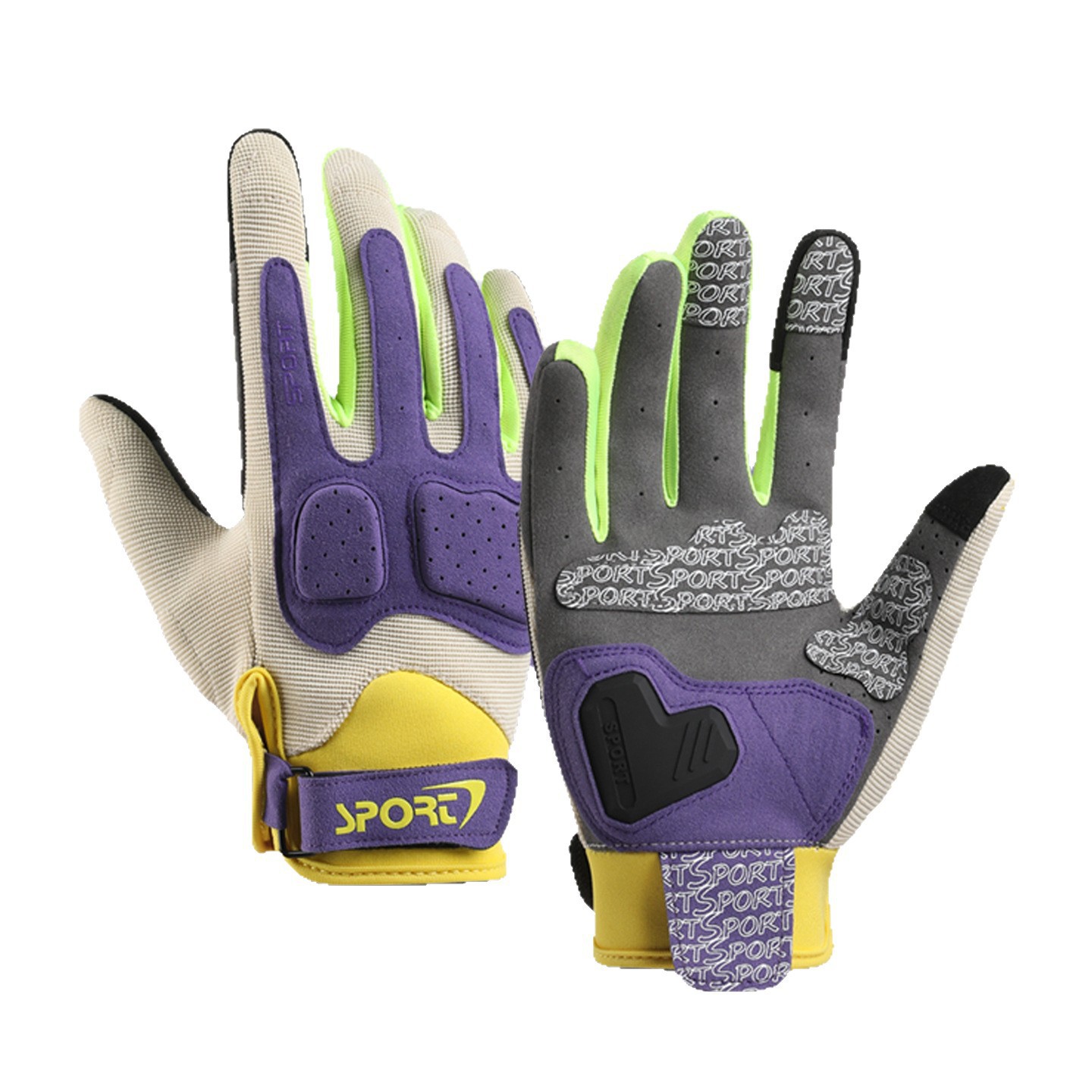 Guantes de ciclismo para hombres y mujeres motocicleta al aire libre motocicleta antideslizante jinete amortiguador macarón guantes de locomotora