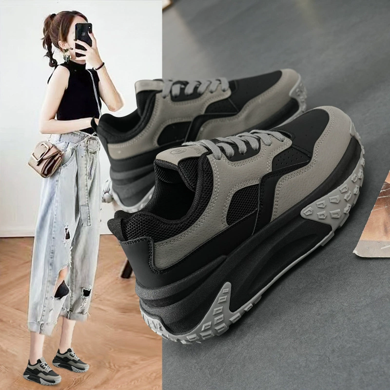 Женские кроссовки 2025: Новинка весны и осени, повседневные, ретро, универсальные, в стиле «dad shoes», женские спортивные кроссовки