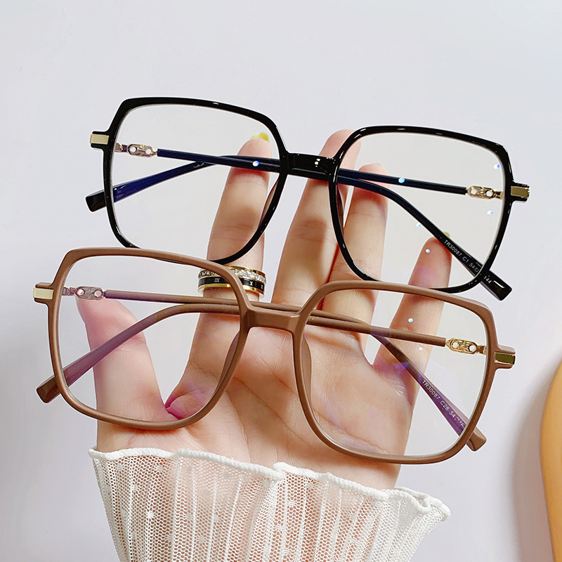 New anti-blue light glasses frame fashionable elegant frame big face slimming plain street shot plain glasses female myopia finished glasses New anti-blue light glasses frame fashionable elegant frame big face slimming plain street shot plain glasses female myopia finished glasses