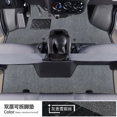 Single/Double Row Truck Accessories – Modelə uyğun ayaqaltı - double-row-mini-card-double-layer-tpe-grey-chenille
