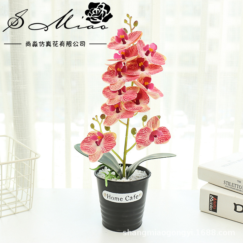 Impresión 3D de flores falsas orquídeas mariposa sensación pequeña flor de simulación de bonsai decoración interior creativa fábrica directa