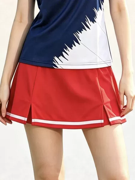 Women's quick-dry tennis skirt, sports short skirt, anti-exposure pleated casual fitness running half skirt