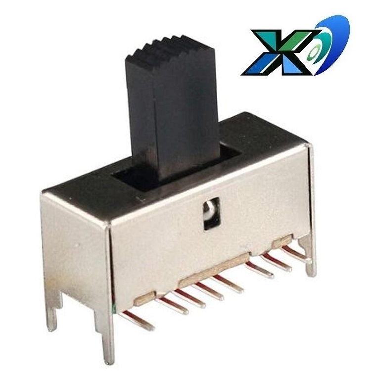 直滑4档拨动开关行程2mm  立式4档滑动开关双排 四档波动开关