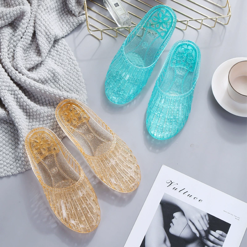 Домашние полые сандалии и тапочки, женские туфли с тайскими кристаллами, летняя обувь с дырочками, мягкие тапочки Баотоу оптом, INS Generation