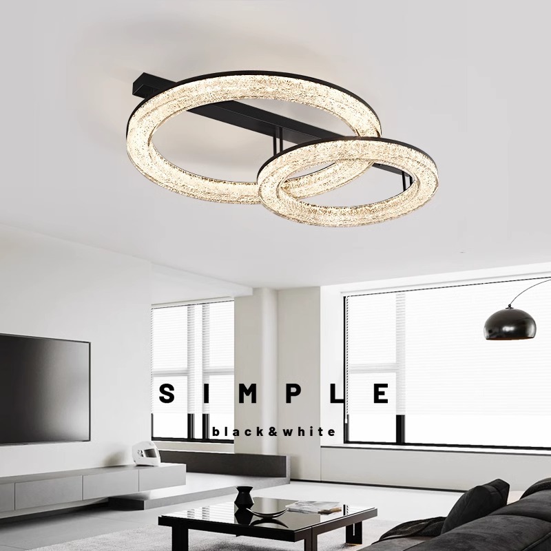 Luz de sala de estar minimalista italiana diseñador de alta gama 2024 nueva lámpara de techo del dormitorio principal moderna lámpara de resina minimalista