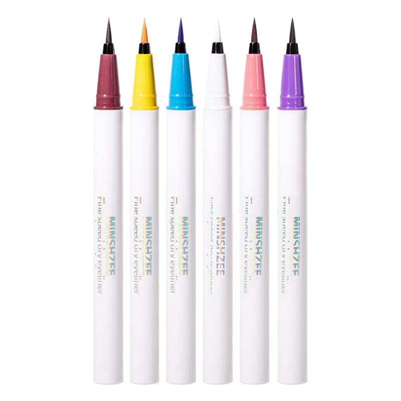 Minshzee Eyeliner Pen Is Not Easy to Smudge, Extremely Fine, Long-Lasting, Black and Brown Liquid Eyeliner Pen for Beginners, Cross-Border