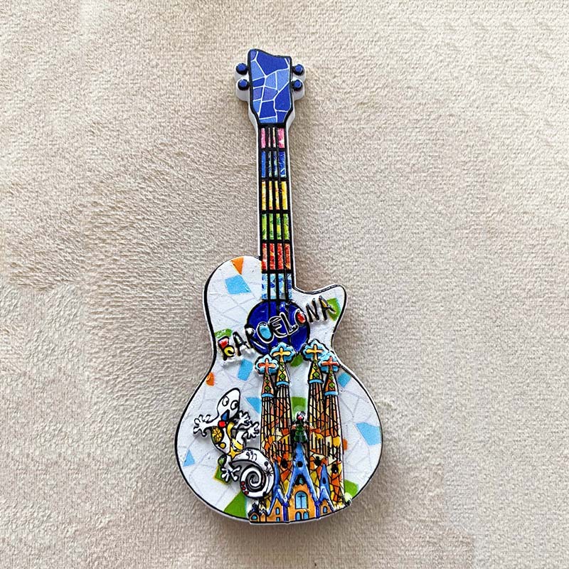 Fábrica de origen España Barcelona 3D estereoscópico refrigerador adesivo diseño creativo de regalos