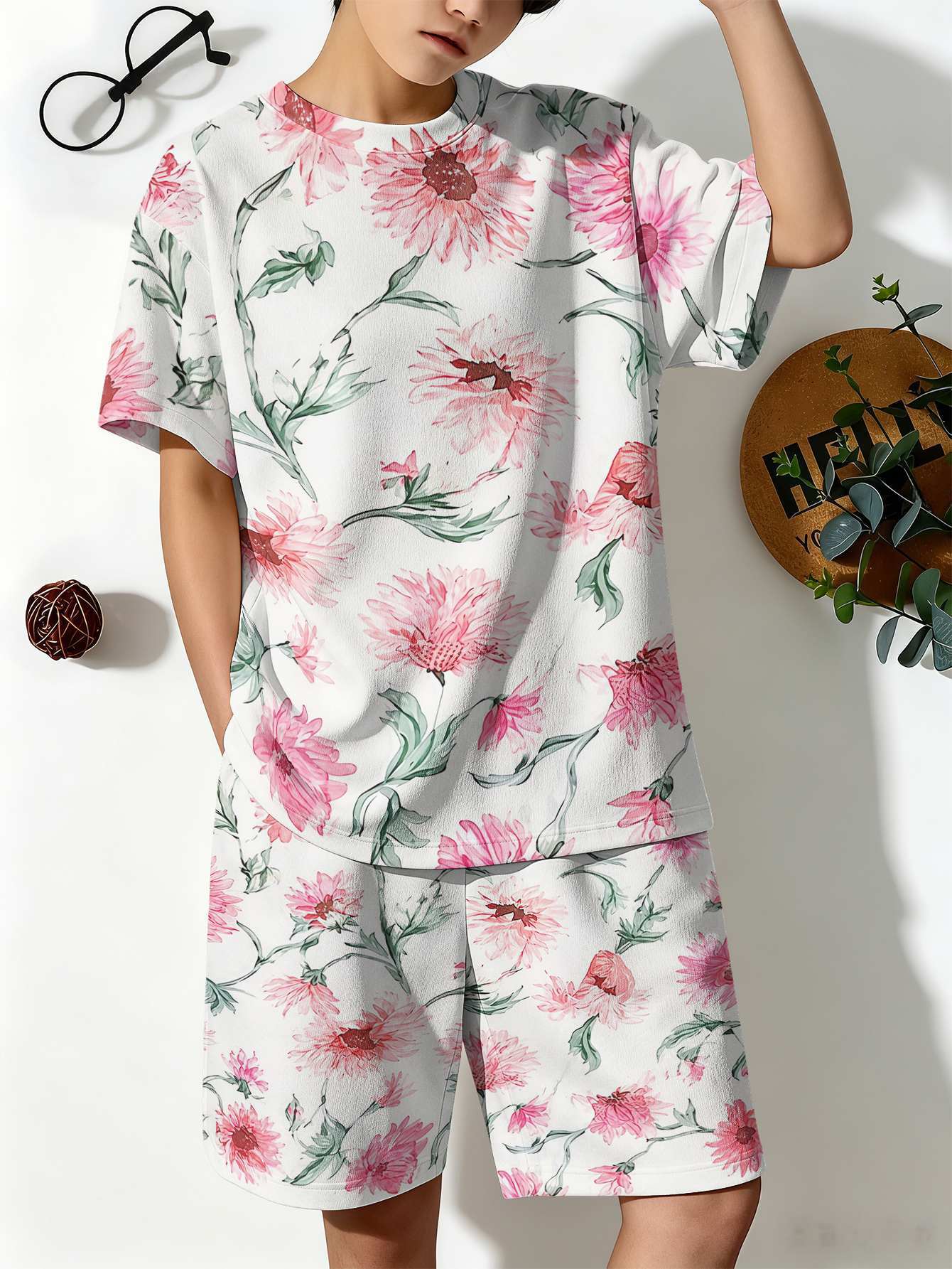 Ensemble t-shirt et short pour garçon avec imprimé 3d_voghion.com