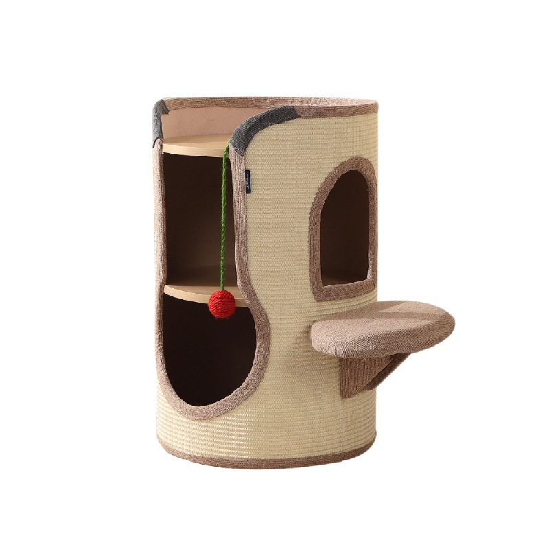 Nueva casa para gatos, marco de escalada para gatos de verano, cubo de sisal integrado para árbol para gatos, suministros para la casa de gatos, cubo de gato simple para gatos