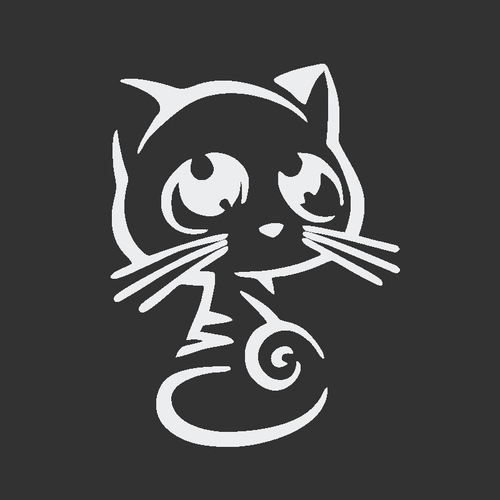 Cute Cat Car Sticker Motorcycle Personality Creative Laser Cartoon Kitten Window Decor Sticker