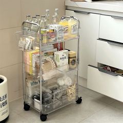 高颜値アクリルカート浴室トイレ棚多機能キッチンスナック多層収納棚